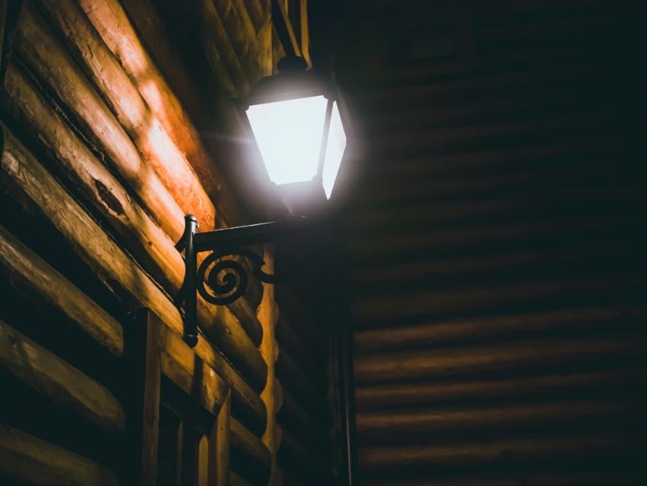 Outdoor Lighting for Log Cabin